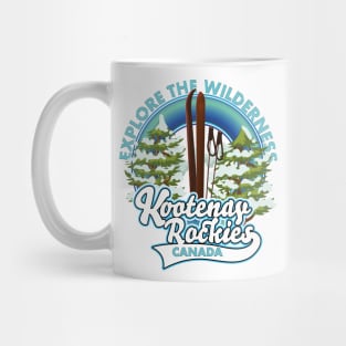 Kootenay Rockies Canada Ski travel logo Mug